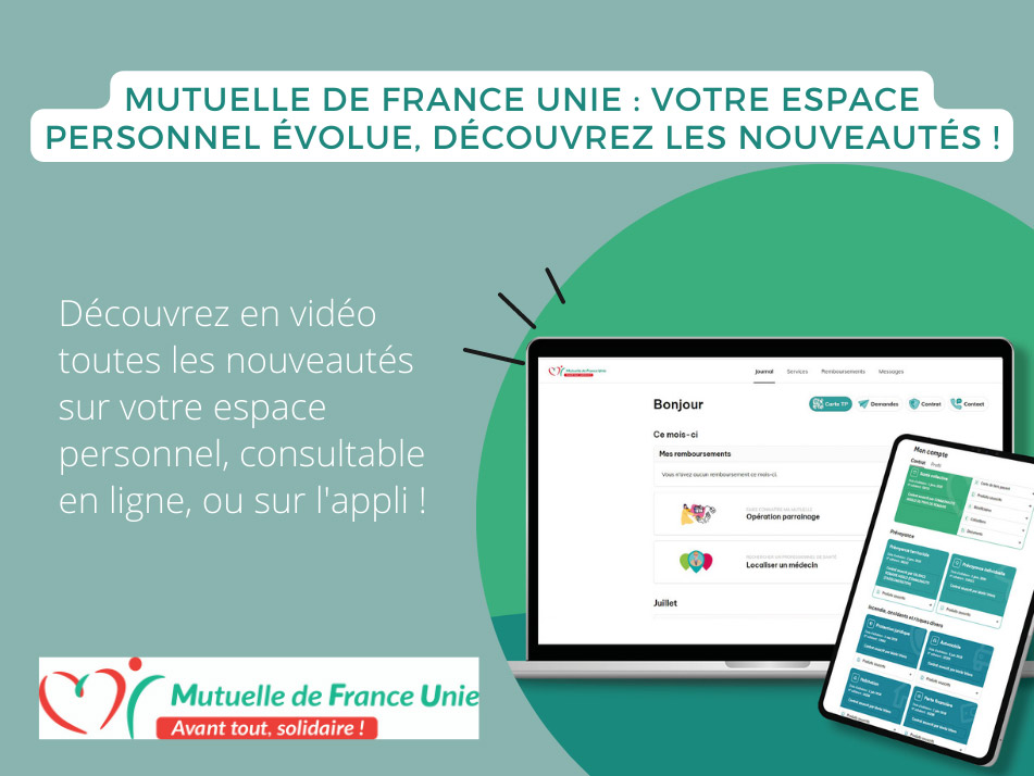 La mutuelle de France Unie fait évoluer votre espace personnel ! « UMFMB